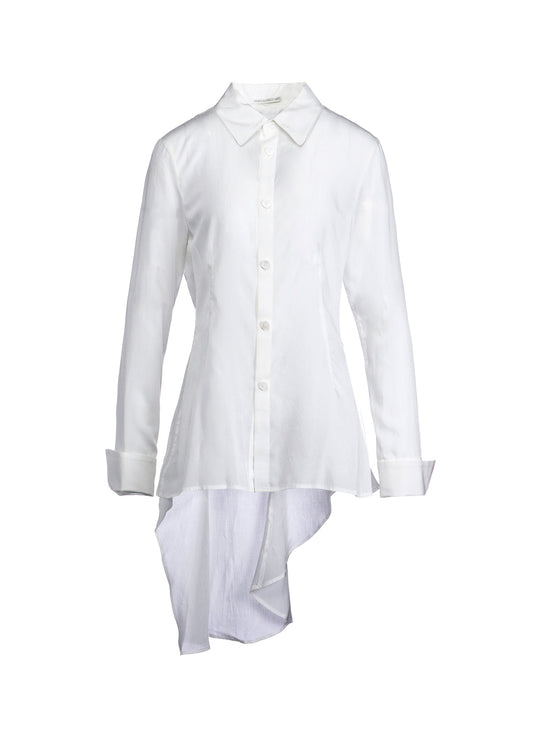 CELLULOSE POPLIN SAILOR CUTTING BLOUSE
