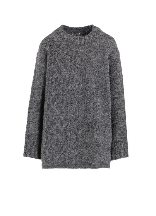 CABLE KNIT ROUND NECK CABLE KNIT PO