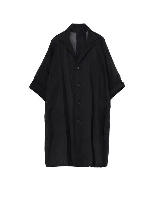 COTTON ORGANZA LAWN SIDE GATHER DETAIL COAT B