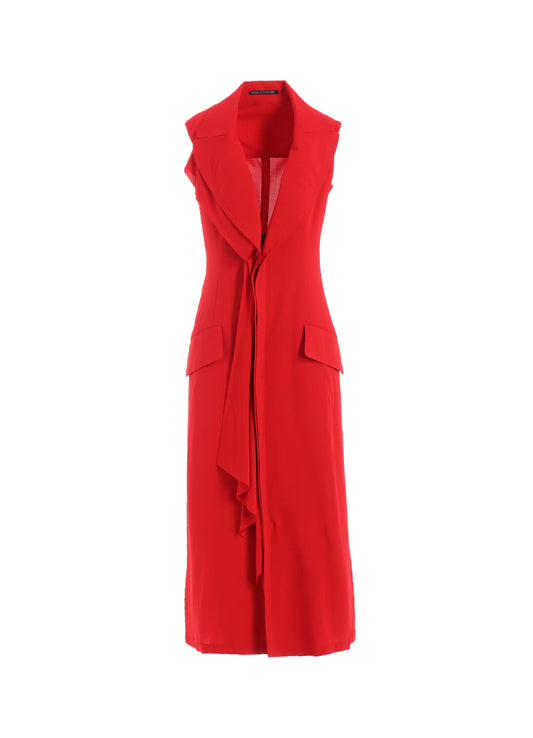 Ry LAWN FRONT DRAPED SLEEVELESS DRESS