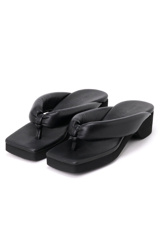 SOFT SMOOTH LEATHER HEEL GETA