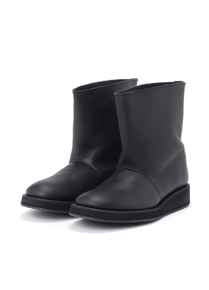 SOFT MATT BK HIGH-TOP BOOTS