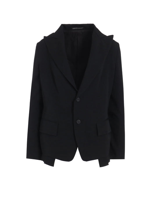 GABARDINE PLEATS DETAIL JACKET