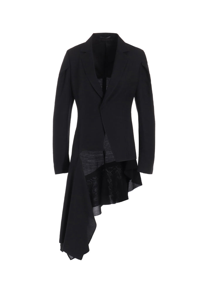 S/W TWILL 2 LAYERED UNBALANCED JACKET