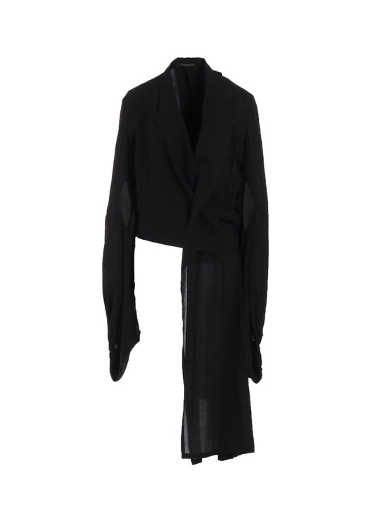 BALLOON SLEEVE WRAP JACKET