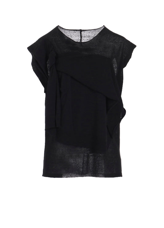 10G14G PLAIN STITCH DRAPED FRENCH SLEEVES PO
