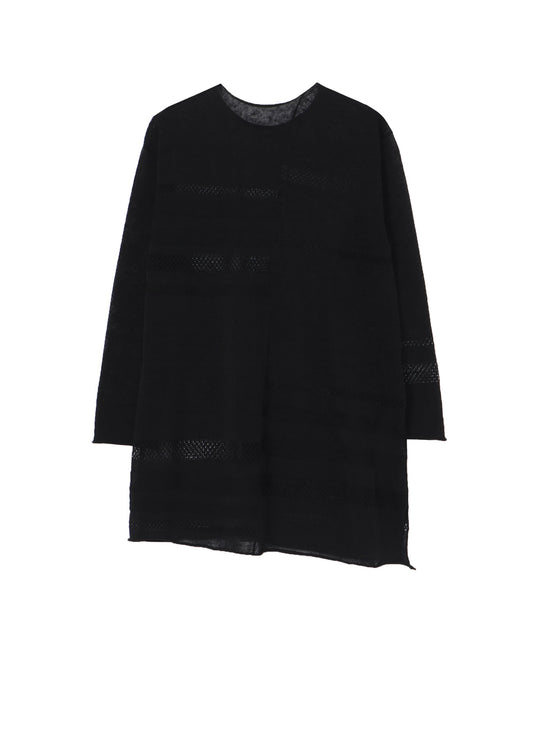 12G 2P STRIPE PANELED SWEATER