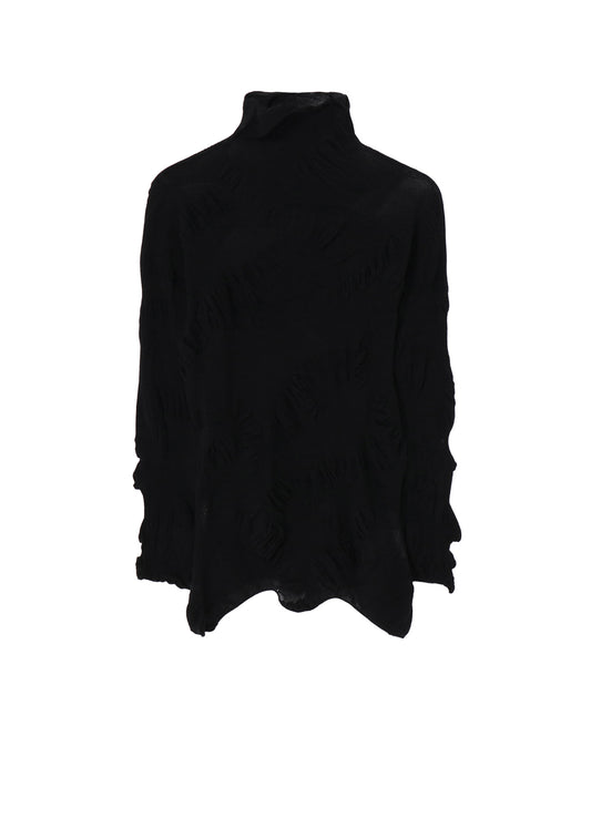 LINKS KNIT WG GATHER LONG SLV PO