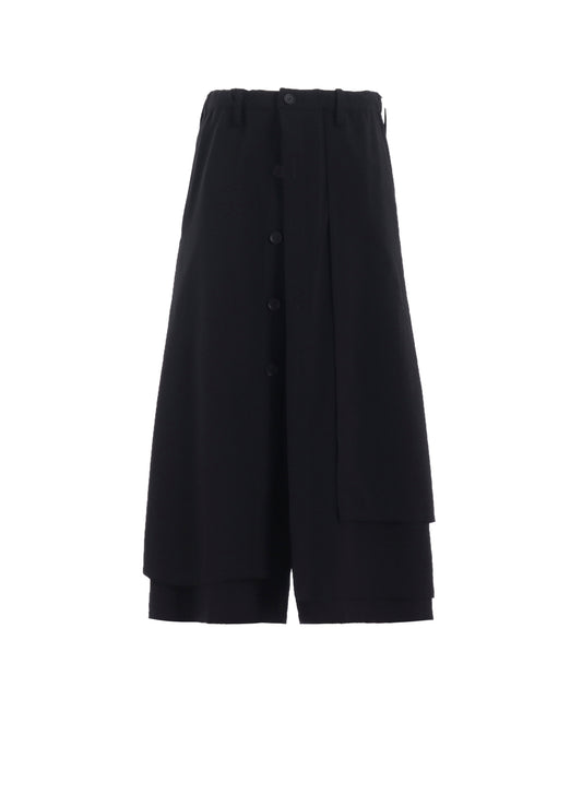 WOOL GAUZE WRAP PANTS