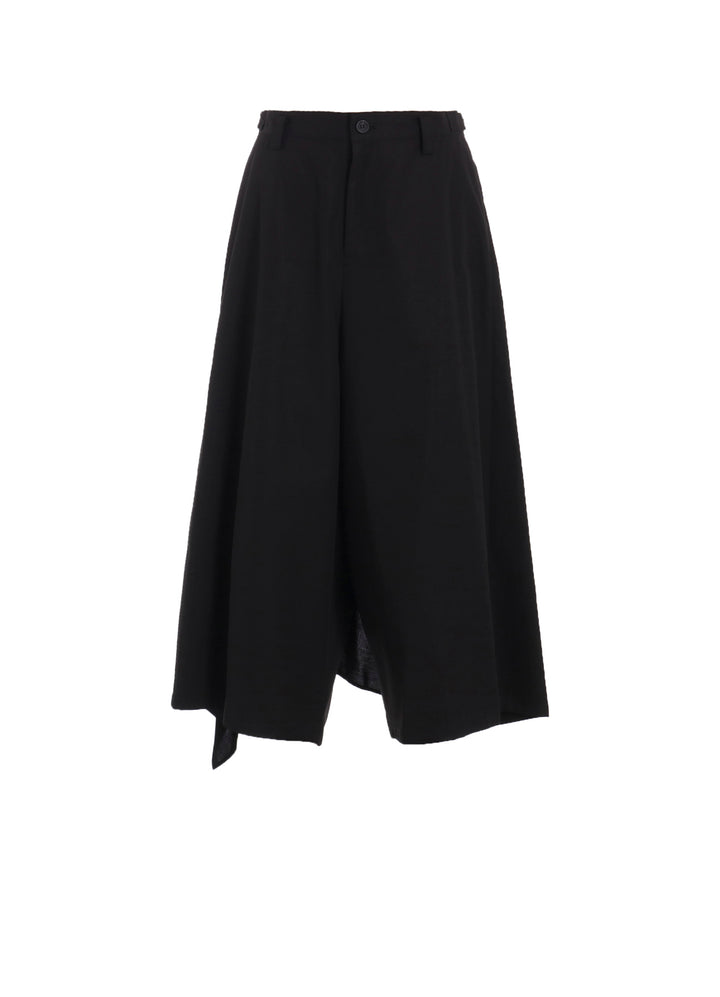 COTTON TWILL BACKSIDE DRAPED D PANTS