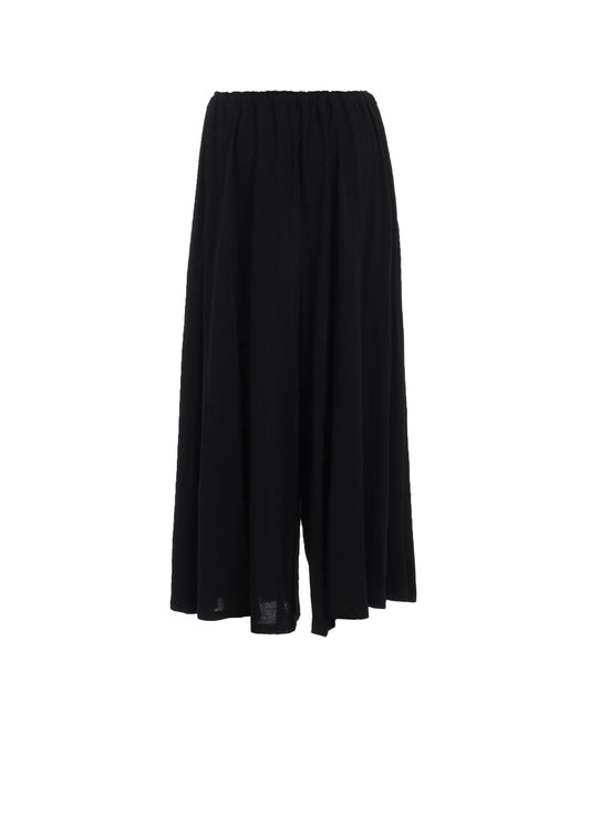 COTTON SINGLE JERSEY SKIRT-LIKE GATHER PANTS