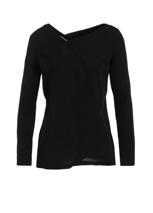 ULTIMA HIGH TWISTED JERSEY TUCK DETAIL LONG SLV T
