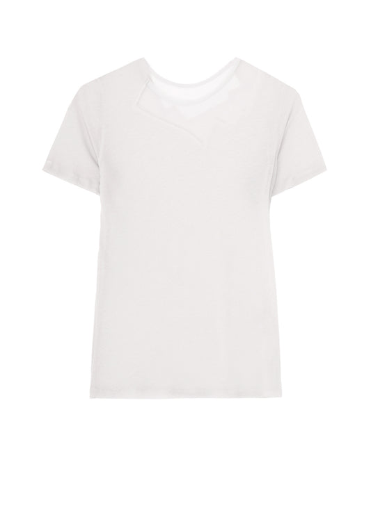 KANADE DIAGONAL GAUZE ZIGZAG PANEL SHORT SLV T