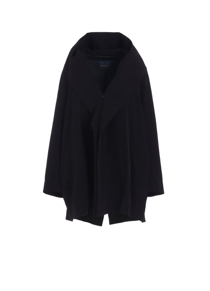 TA/PE CREPE DE CHINE HOODED CAPE COAT