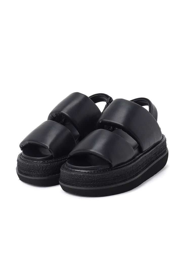 PU LEATHER FLATFORM SANDAL