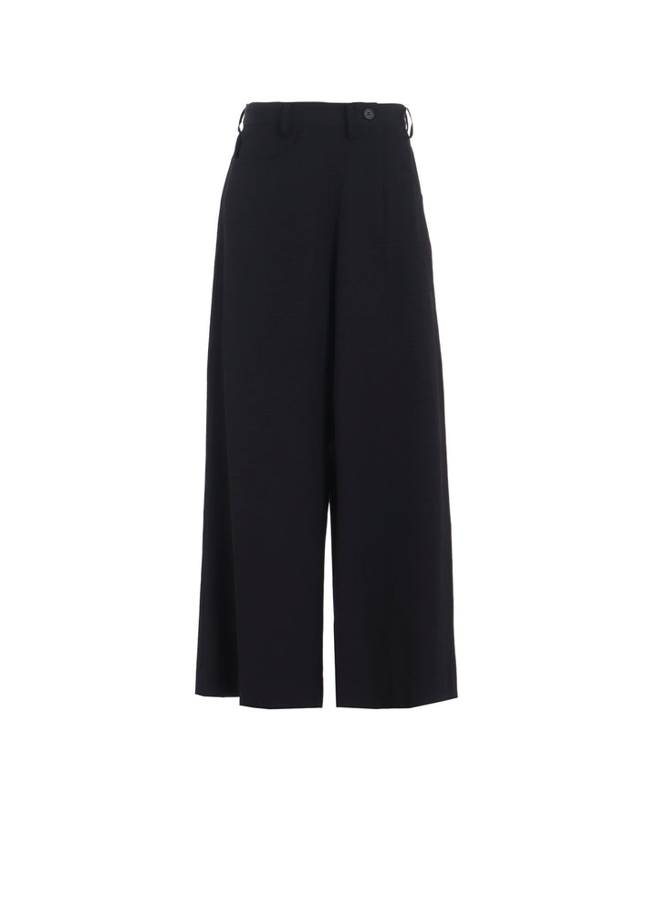 GABARDINE ASYMMETRY BAGGY PANTS