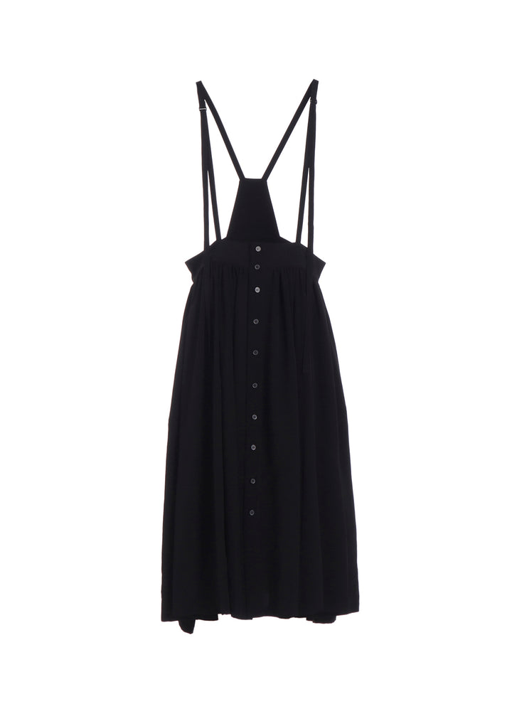 TA/PE CREPE DE CHINE FRONT BUTTON SUSPENDER SKIRT