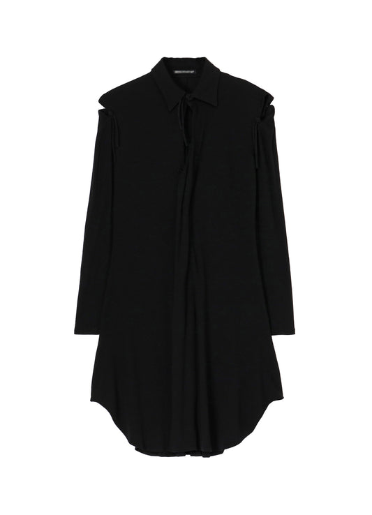SUPIMA HIGH-TWISTED MILANO RIB DECONSTRUCTED RIBBON DRESS