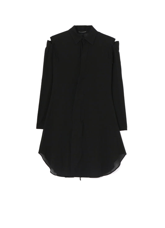 COTTON CHIFFON DECONSTRUCTED RIBBON DRESS