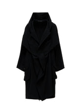 FLANNEL HOODED O SLEEVE COAT