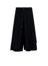 FLANNEL F BUTTON WRAP PANTS