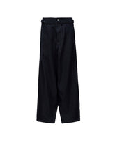 8OZ UNEVEN YARN DENIM B W BELT DETAIL PANTS