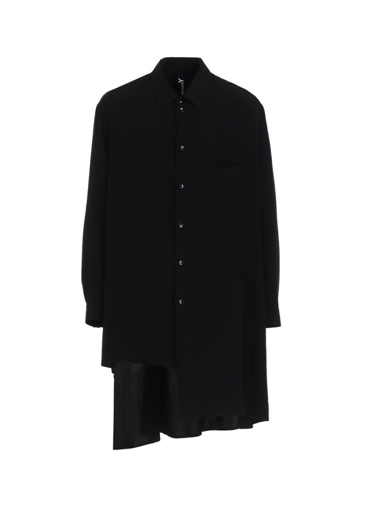 CREPE DE CHINE STANDARD ASYMMETRICAL FLARES SHIRT