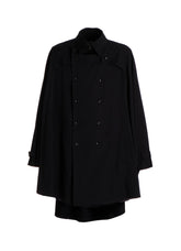 WOOL GABARDINE BIG CAPE CLOAK