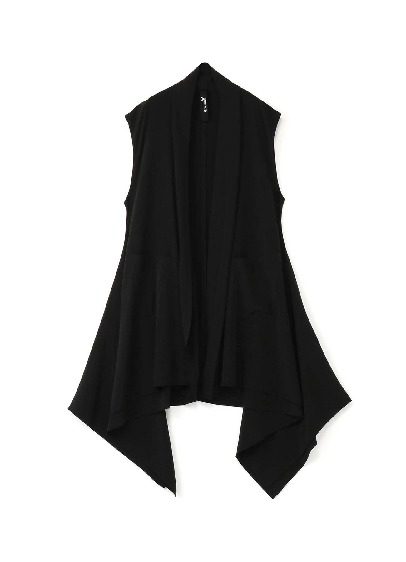 CREPE DE CHINE SIDE FLUTTERING LONG VEST – THE SHOP YOHJI YAMAMOTO