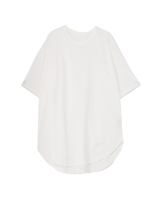 COTTON JERSEY HEM ROUND JUMBO T-SHIRT SHORT SLEEVES