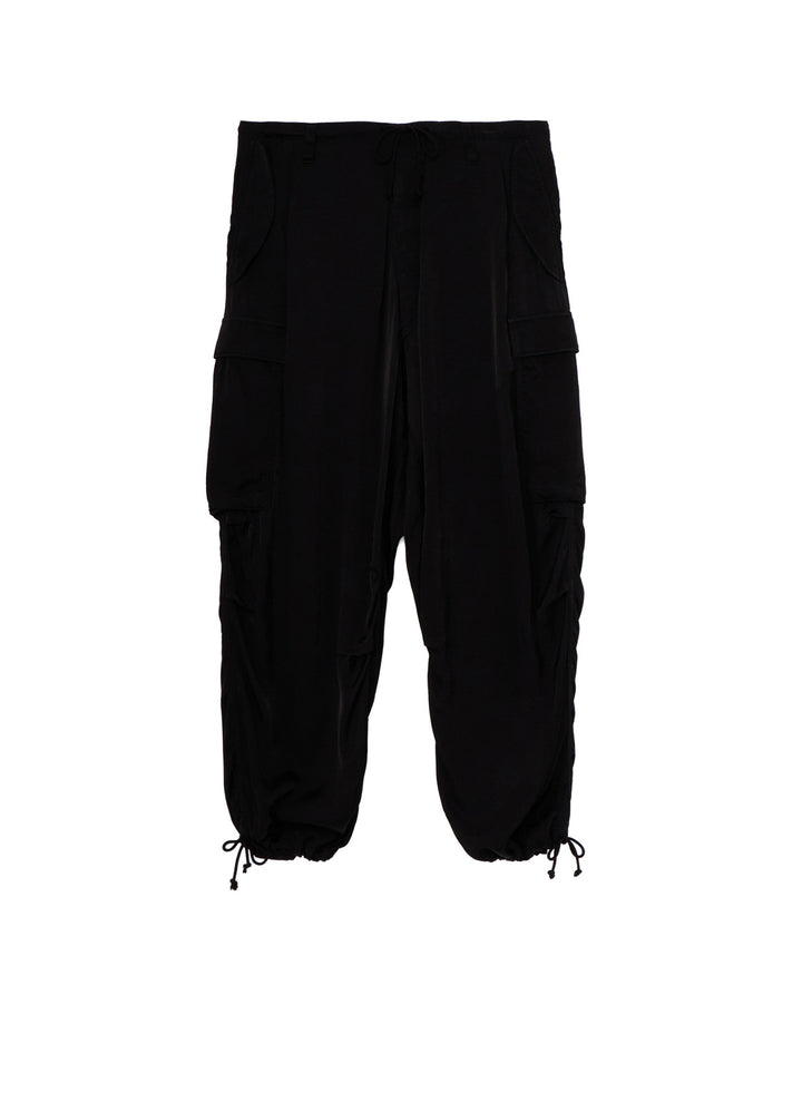 CUPRO FIBRIL TWILL HEM RIB PANTS
