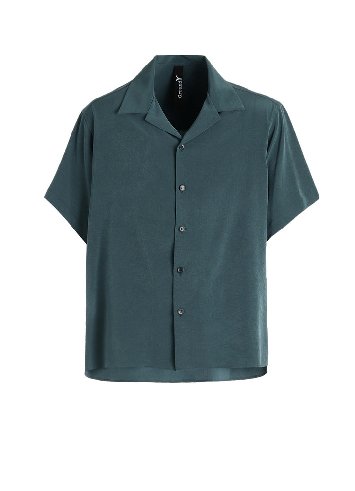 CREPE de CHINE OPEN COLLAR SHIRT