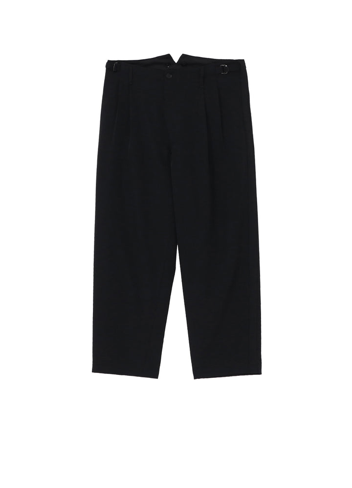 WOOL GABARDINE 2-TUCK PANTS