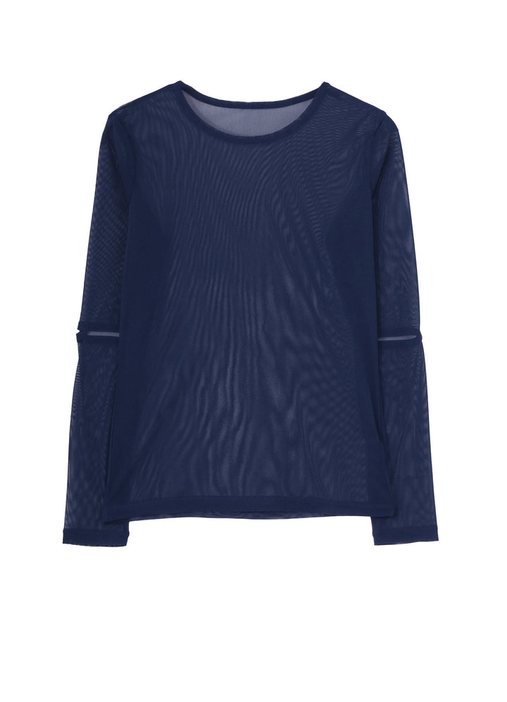 SOFT TULLE ELBOW CUT-OUT TOP