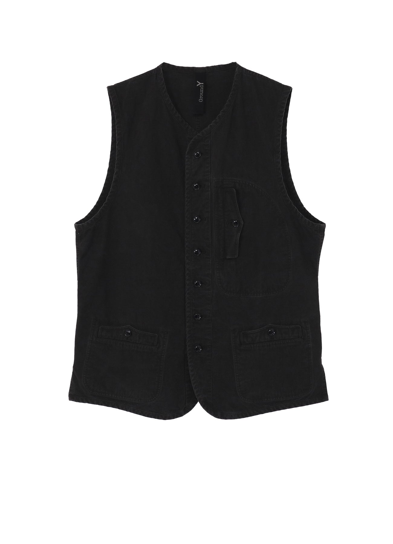 トップス Yohji Yamamoto Pour Homme Knit Vest COTTON RIP PRODUCT PIGMENT DYED PIPING VEST – THE SHOP YOHJI YAMAMOTO