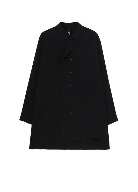 CREPE DE CHINE LEFT FRONT DRAPE SHIRT