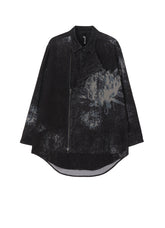 NARROW RIBS CORDUROY OPEN ZIP STANDARD BIG SHIRT