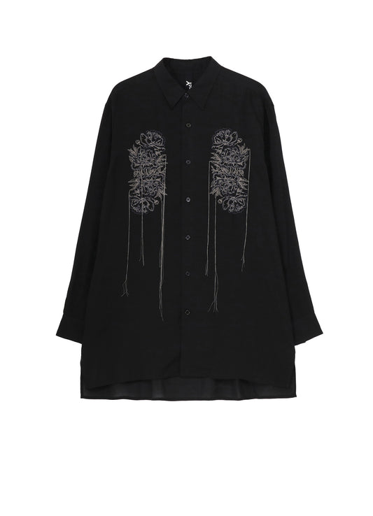 FLOWER STITCH  BACK SIDE TUCK SHIRT