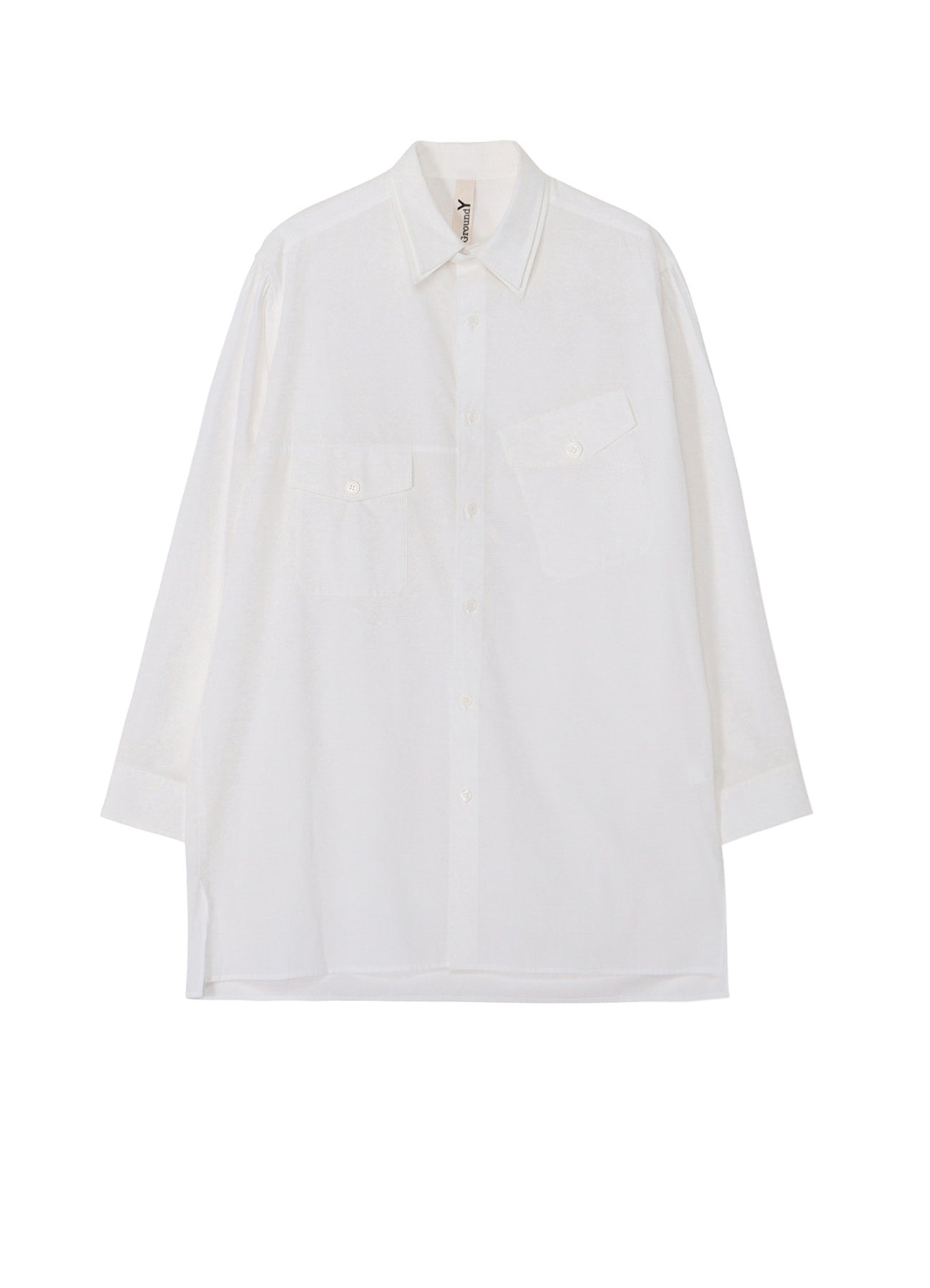 COTTON BROAD DOUBLE COLLAR SLANTED POCKET SHIRT – THE SHOP
