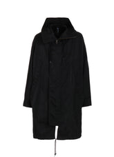 PRODUCT DYED NYLON TEILL+POLYESTER TAFTA HIGH NECK HOODED MODS COAT