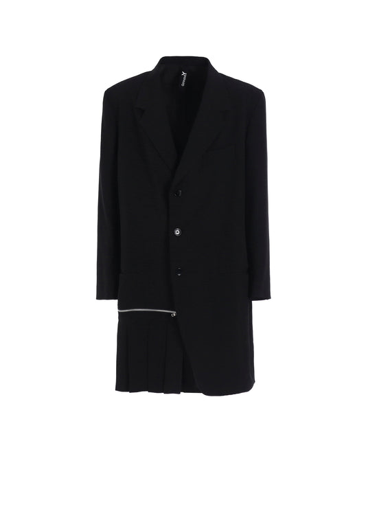 CREPE DE CHINE RIGHT PLEATED JACKET