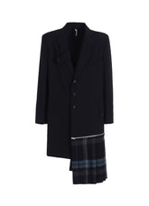 W/GABARDINE DOUBLE GAUZE PLEATED JACKET W/ TAB