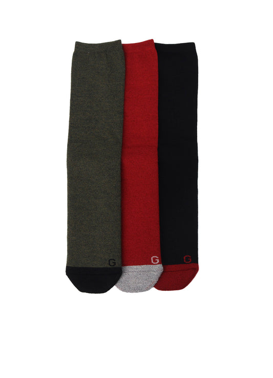 WOOL COTTON TWO TONE TUBE SOCKS