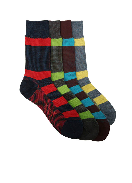 COTTON ACRYLIC BORDER SOCKS