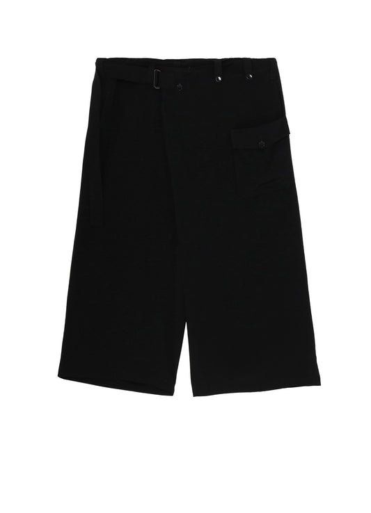 CREPE DE CHINE WRAP SKIRT PANTS