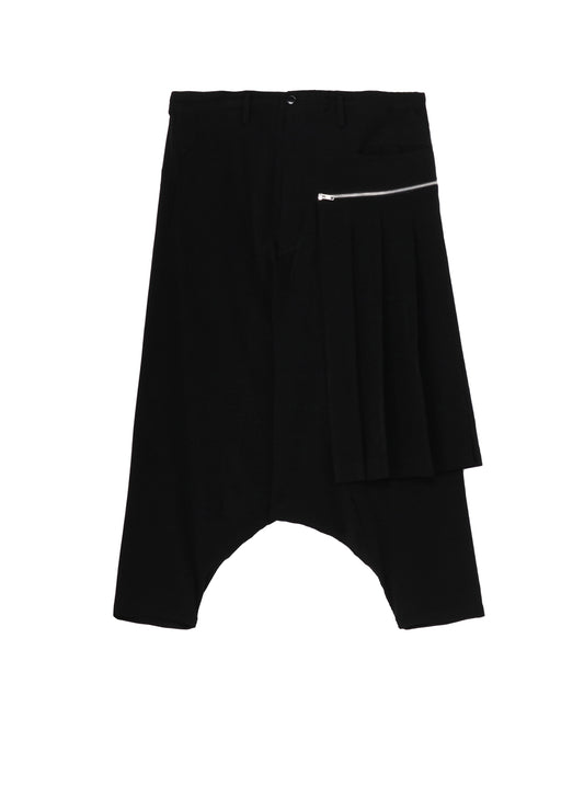 CREPE DE CHINE PLEATED SAROUEL PANTS