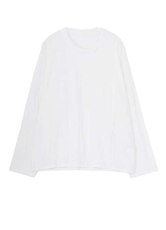 COTTON JERSEY MIX BLOCK LONG SLEEVED T-SHIRT