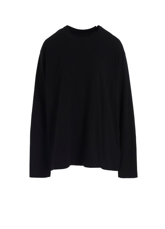 COTTON JERSEY MIX BLOCK LONG SLEEVED T-SHIRT