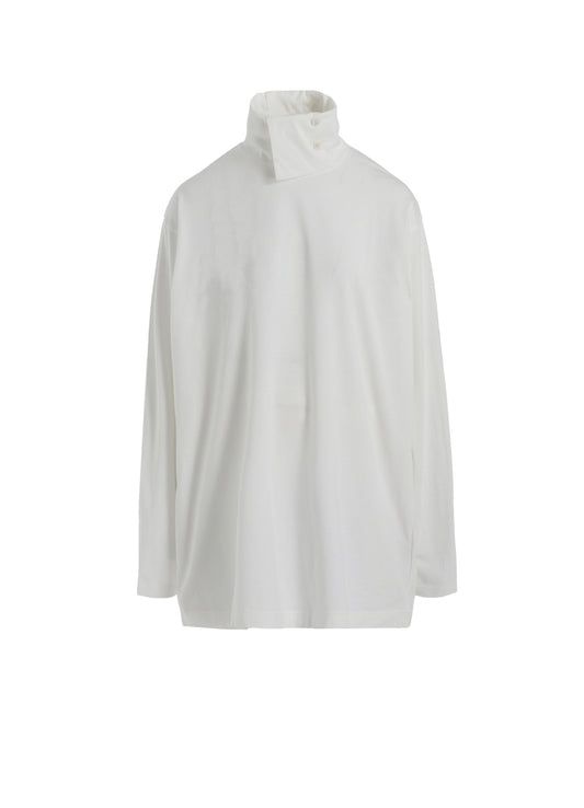 COTTON JERSEY TURTLENECK LONG SLEEVED T-SHIRT