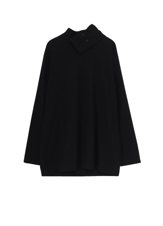 COTTON JERSEY TURTLENECK LONG SLEEVED T-SHIRT